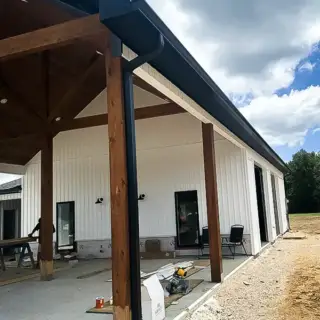 Gutter installation by R & S Seamless Gutters.