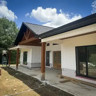R & S Seamless Gutters installed this beautiful gutter system for a new home build.